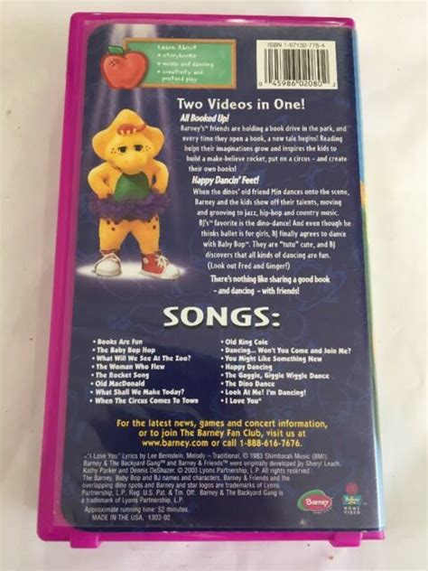 Barneys Read With Me Dance With Me Vhs 2003 For Sale Online Ebay