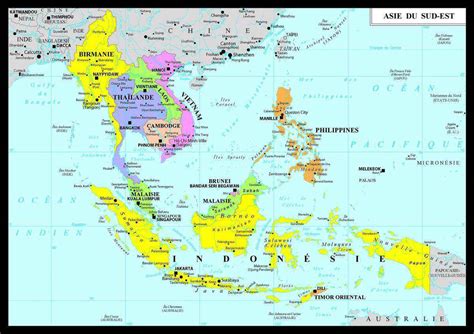 Asie Du Sud Est Voyage Carte Plan