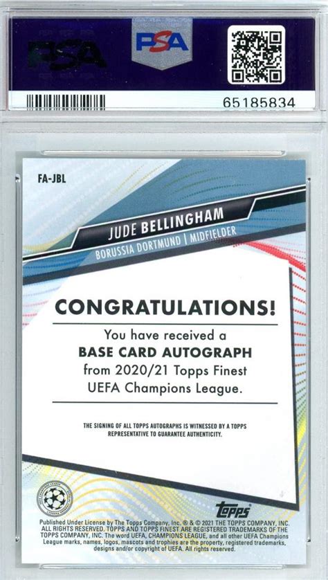 ミントモール MINT 池袋店 2020 21 Topps Finest UCL Jude Bellingham Rookie