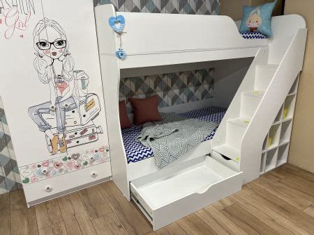 Двухъярусная кровать Династия KIDS Умка-2 (правая) 180*80x124x170 см ...