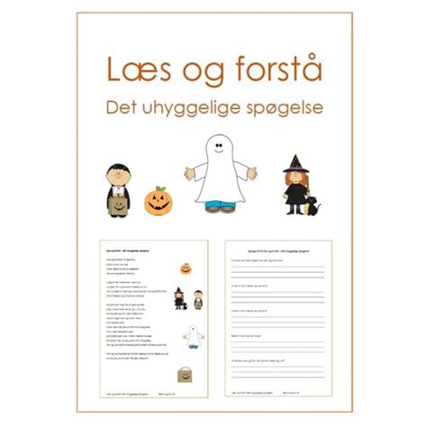 L S Og Forst Det Uhyggelige Sp Gelse Halloween Historie Skriv Og Stav