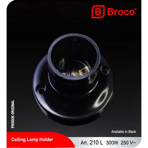 Jual Fitting Plafon BROCO Hitam 210L Fitting Plafon Hitam BROCO