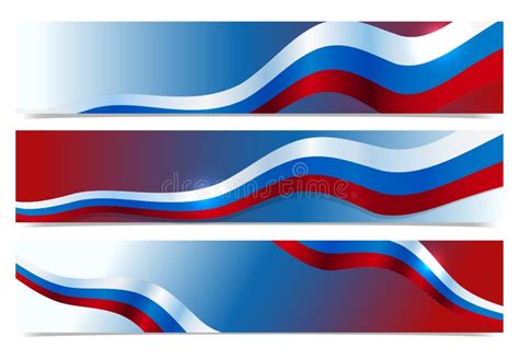 Horizontal Banner with Flag of Russia. Russian Flag on Background Stock Illustration ...