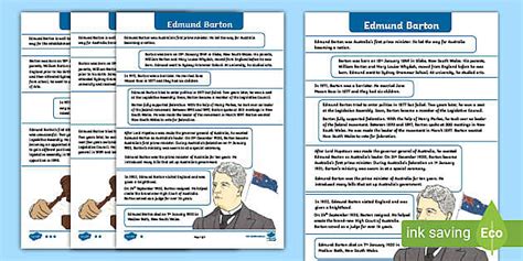 Edmund Barton Differentiated Fact Files Year 5 6 HASS