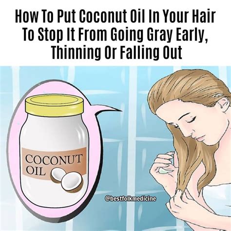 How To Put Coconut Oil In Your Hair To Stop It From Going Gray Early