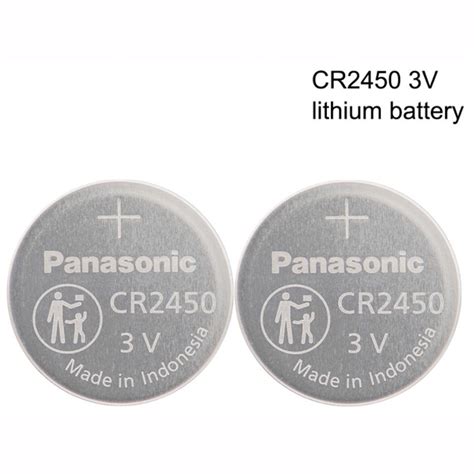 5PCS Panasonic CR2450 CR 2450 3V Lithium Batteries DL2450 BR2450 LM2450