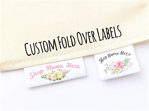 FOLD OVER Custom Fabric Labels Sew In Label Custom Labels Etsy