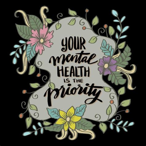 Premium Vector Your Mental Health Is The Priority Hand Lettering