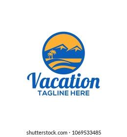 Vacation Logo Design Stock Vector (Royalty Free) 1069533485 | Shutterstock