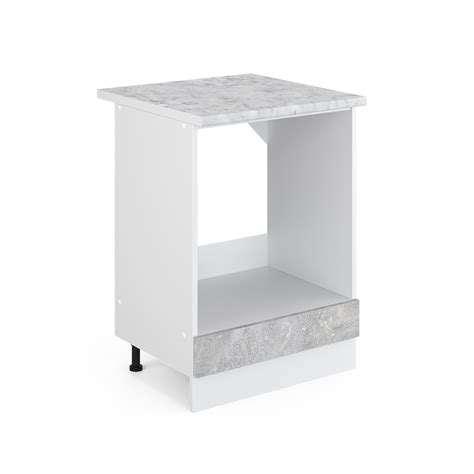 Vicco Unterschrank Beton 60 cm mit Großnische mit Arbeitsplatte R