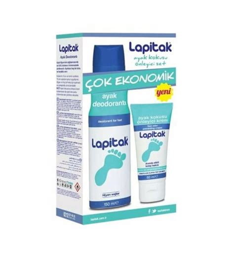 Lapitak Ayak Kokusu Önleyici Krem 60 ml Ayak Deodorantı 150 ml Set