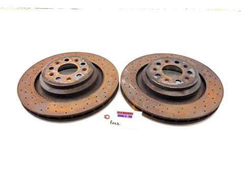 2014 2019 Maserati Ghibli S Q4 Rear Awd Brake Rotors Set X2 Oem Ebay