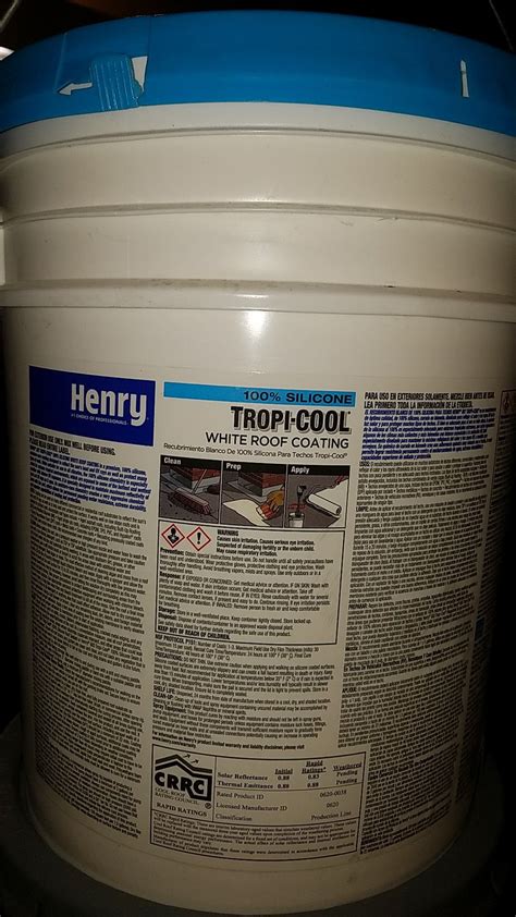 Henry Gal Tropi Cool Silicone White Roof Coating For