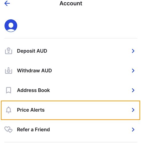 Coinspot Mobile App How To Set Price Alerts Coinspot