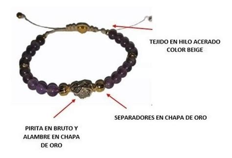 Pulsera De Protección Cuarzo Amatista Y Pirita En Bruto Envío gratis