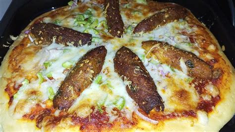 Seekh Kabab Pizza Recipe Youtube