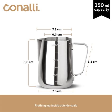 Argento Milk Jug Scale 350ml Stainless Conalli