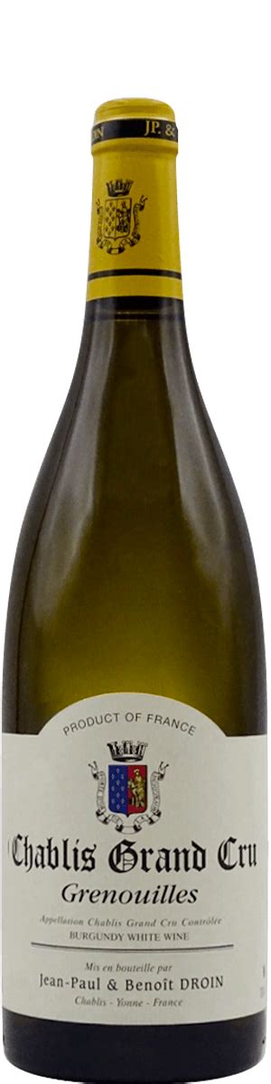 Jp Beno T Droin Chablis Grand Cru Grenouilles En Vente Ici