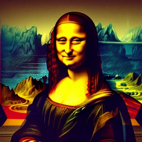 Mona Lisa Cyberpunk Vibrant Gta Artstyle Wide Stable Diffusion