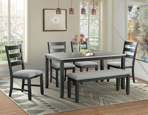 Gray Dining Set Juniper 5 piece gray dining set seating for 4