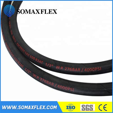 Braided Steel Wire Reinforced Flexible Rubber Hydraulic Hose Pipe