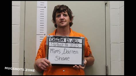 MIMS DARREN SHANE 08 31 2023 Chilton County Mugshots Zone