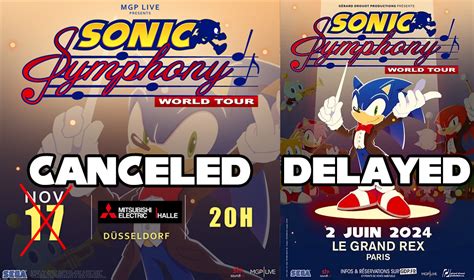 Sonic Symphony Show Canceled In Dusseldorf Germany Due To Logistical