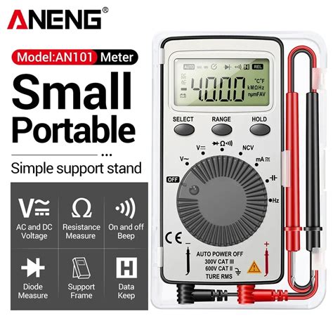 Aneng An Mini Mult Metro Contagens True Rms Multimeter Ac Dc