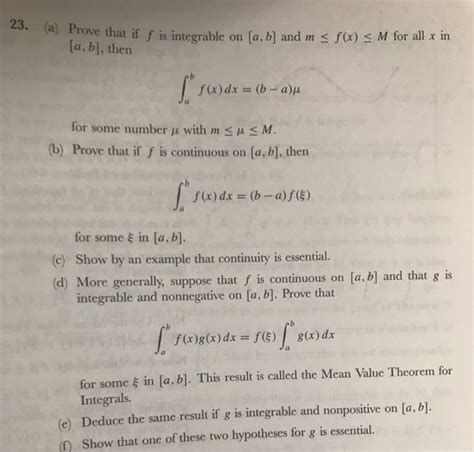 Solved A Prove That If F Is Integrable On A B Then Chegg