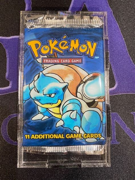 Pokemon Base Set Unlimited Edition Blastoise Art Booster Pack Serial