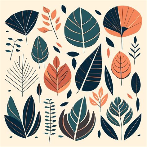 Premium Vector Flat Rainforest Leaf Collection