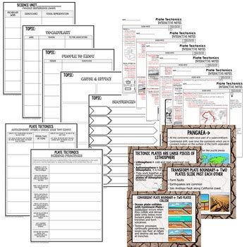 Plate Tectonics Guided Notes PowerPoints NGSS Earth Science Guided Notes