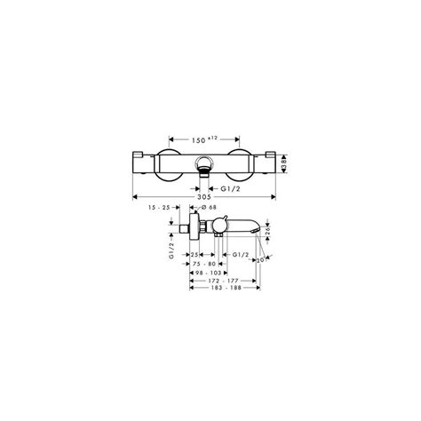 Hansgrohe Ecostat Comfort Bateria Termostatyczna Wannowa Monta