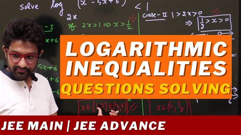 Logarithmic Inequalities Questions Solving JEE Mains JEE Advance