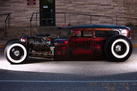 1929 FORD MODEL A SEDAN HOT ROD HOTROD RAT ROD RATROD 1928 STREET BAGGED CHOPPED For Sale