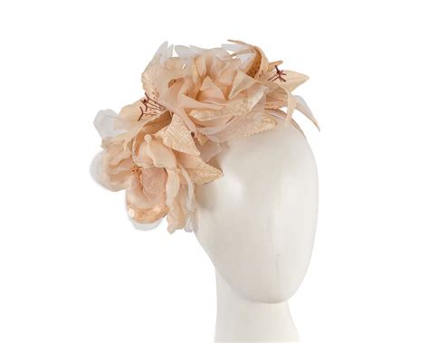 Large Nude Flower Fascinator Headband Fascinators Au