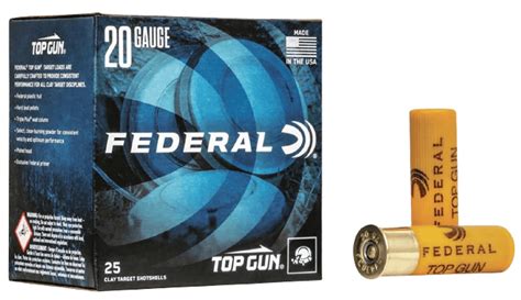 Federal Top Gun 2 75 20 Gauge 7 8 Oz 9 Shot 25 Rds S And S Guns