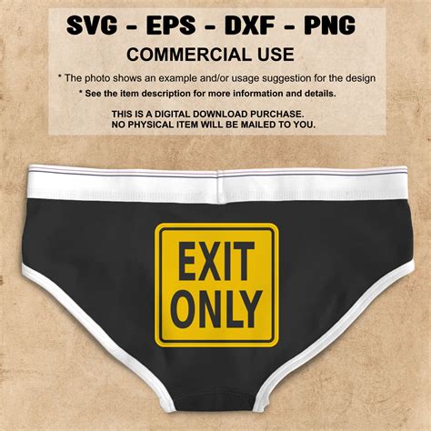 Exit, Exit Sign, Exit Only Bundle, Funny Underwear Svg, Eps, Dxf, Png ...