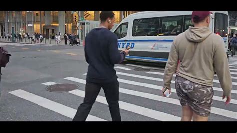 NYPD MTS Responding On West 42nd Street In Midtown West Manhattan New