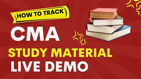 HOW TO Track CMA Study Material How To Track CMA Books CMA