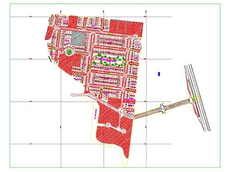 Plano De Urbanización En Autocad Descargar Cad Gratis 148 Mb Bibliocad