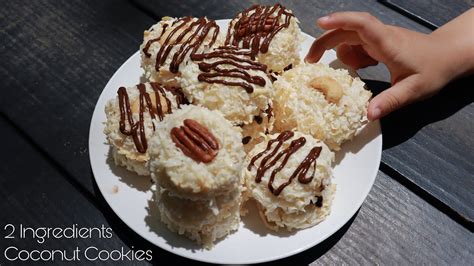 2 Ingredients Coconut Condensed Milk Cookies Youtube