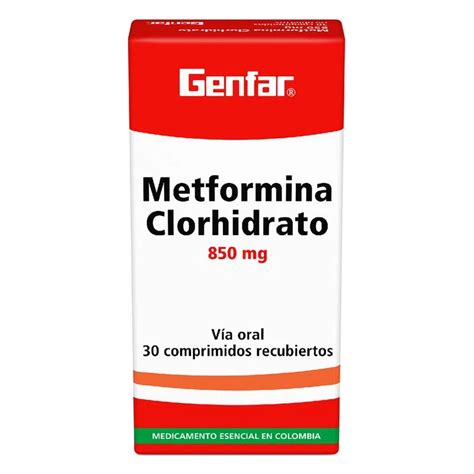 Metformina 850 Mg 30 Tabletas Gf Farmaprime