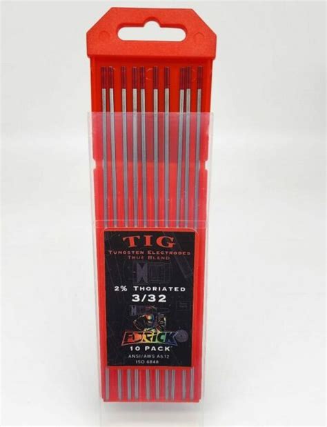 2 Thoriated Tungsten Red 10 Pack Choose Size Furick Cup