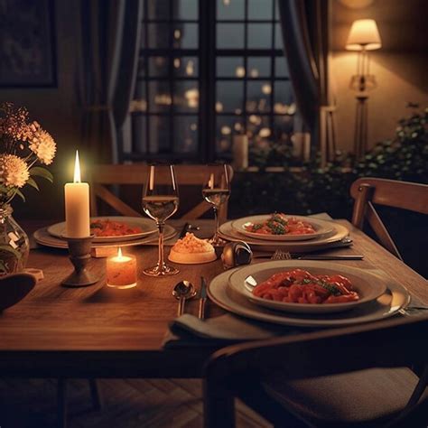 Premium Photo | Romantic table setting