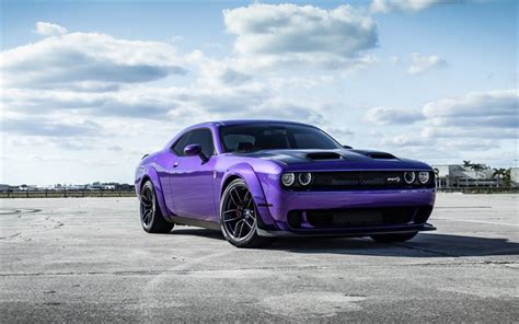 Download wallpapers Dodge Challenger, 2020, purple sports coupe, Challenger SRT HellCat ...