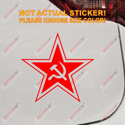 Autocollant En Vinyle De L Arm E De L Air Sovi Tique Red Star Cccp Urss