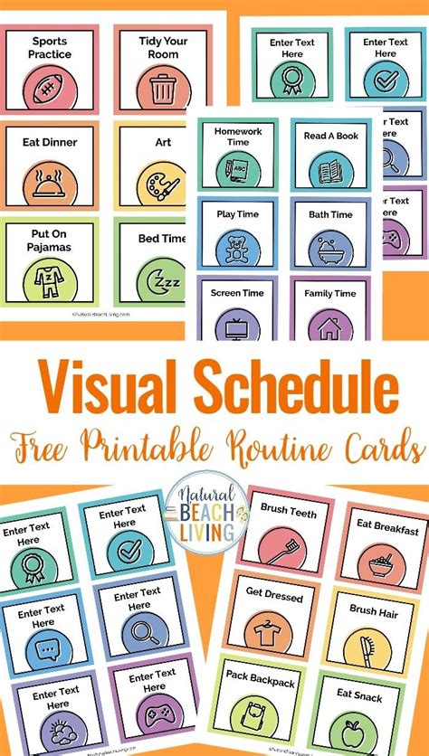 Visual Schedule - Free Printable Routine Cards | Diy | Visual - Free Printable Daily Routine ...