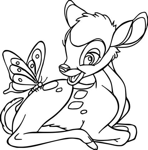 Cartoons Bambi Coloring Pages - Free Coloring Pages