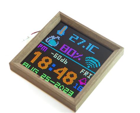 Ntp Clock Digital Alarm Clock Electronic Art Diy Temperature And Humid Handsmagic Diy